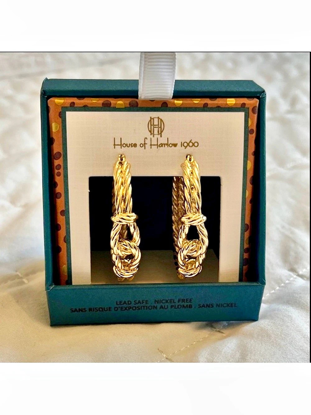 House of Harlow 1960 Elegant Gold Hoop Earrings